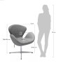 Дизайнерское кресло SWAN CHAIR латте - 4