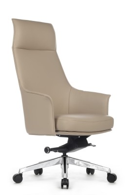 Кресло для руководителя Riva Design Rosso А1918 светло-бежевая кожа