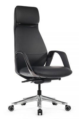 Кресло для руководителя Riva Design Chair Napoli черная кожа