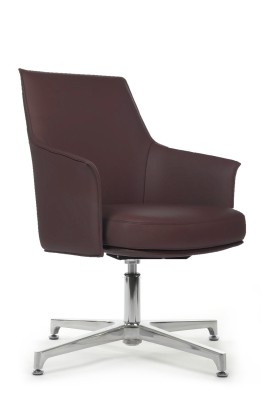 Кресло для персонала Riva Design Chair Rosso В1918 коричневая кожа